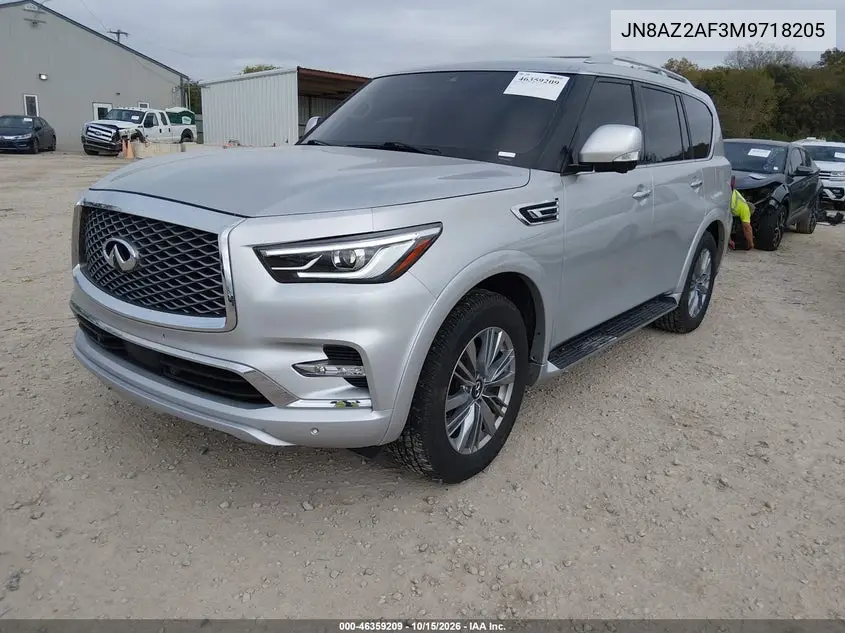 2021 INFINITI QX80 VIN JN8AZ2AF3M9718205 — фото 2