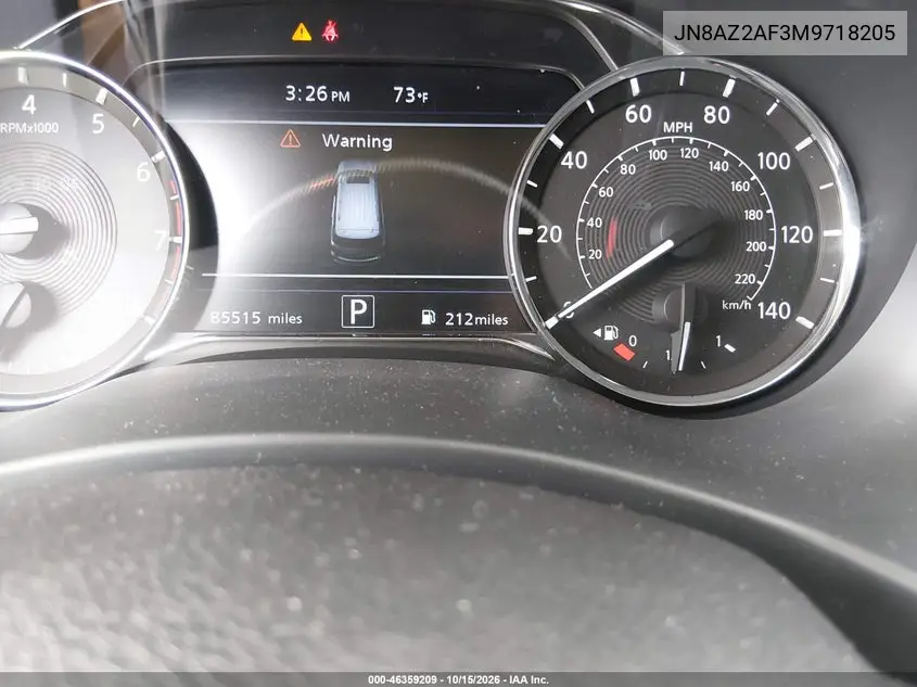 2021 INFINITI QX80 VIN JN8AZ2AF3M9718205 — фото 7