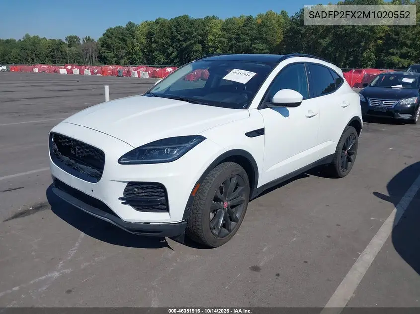 2021 JAGUAR E-PACE VIN SADFP2FX2M1020552 — фото 2