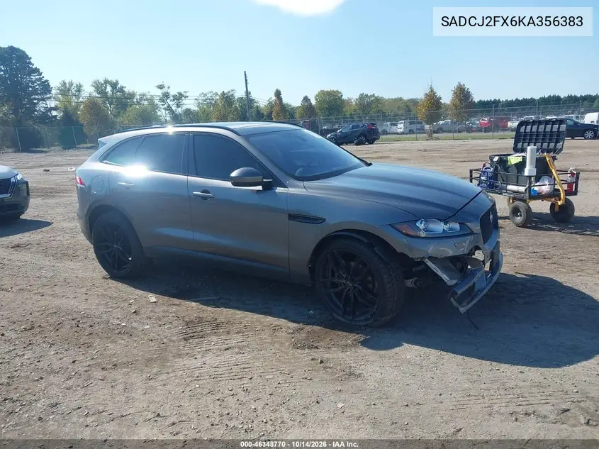 JAGUAR F-PACE 2019, VIN SADCJ2FX6KA356383