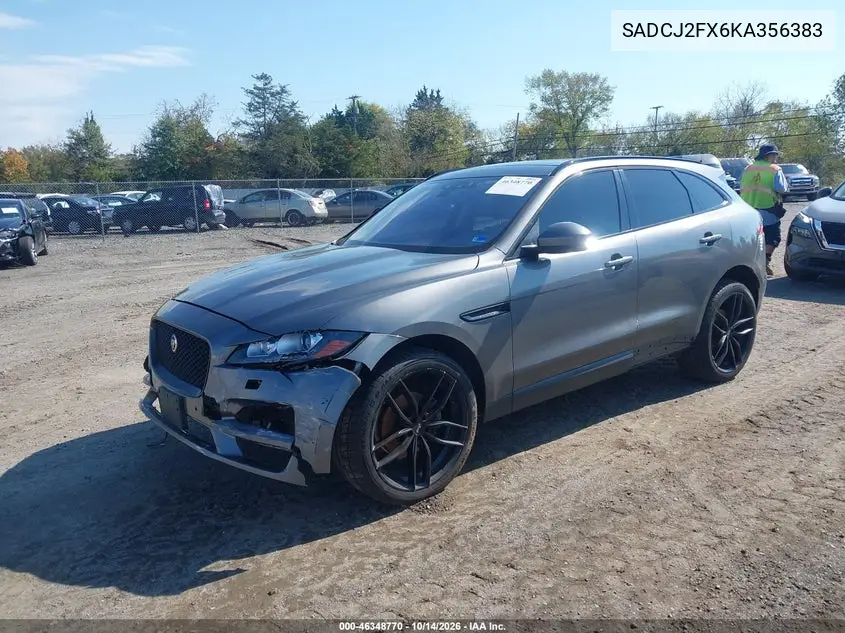 2019 JAGUAR F-PACE VIN SADCJ2FX6KA356383 — фото 2