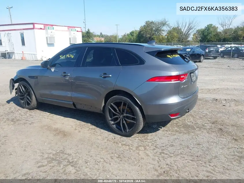 2019 JAGUAR F-PACE VIN SADCJ2FX6KA356383 — фото 3