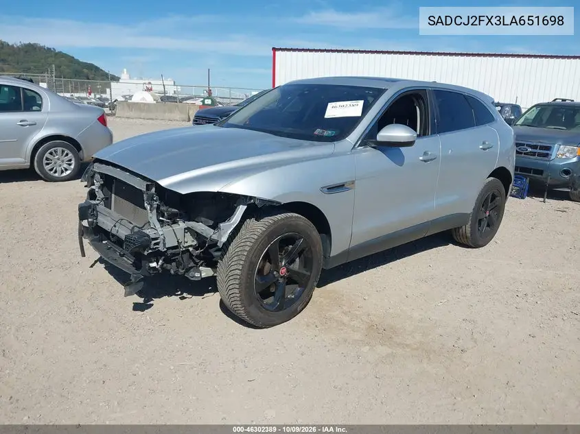 2020 JAGUAR F-PACE VIN SADCJ2FX3LA651698 — фото 2