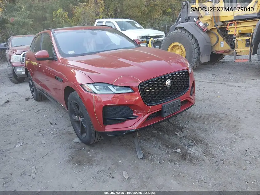 JAGUAR F-PACE 2021, VIN SADCJ2EX7MA679040