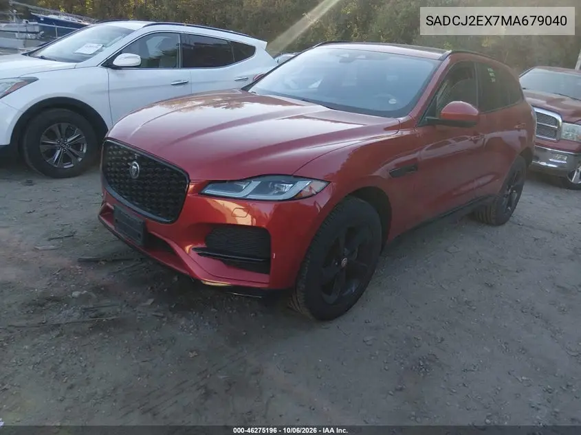 2021 JAGUAR F-PACE VIN SADCJ2EX7MA679040 — фото 2