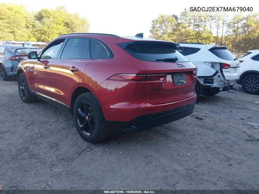 2021 JAGUAR F-PACE VIN SADCJ2EX7MA679040 — фото 3