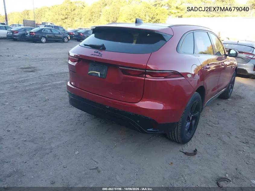 2021 JAGUAR F-PACE VIN SADCJ2EX7MA679040 — фото 4