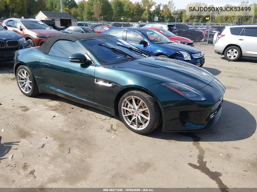 JAGUAR F-TYPE 2018, VIN SAJDD5GX9JCK53499