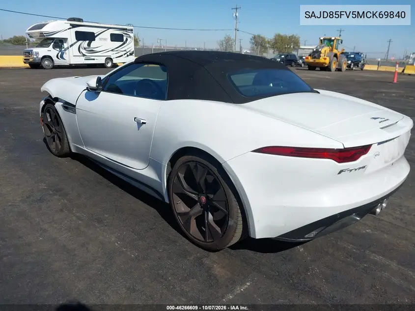 2021 JAGUAR F-TYPE VIN SAJD85FV5MCK69840 — фото 3