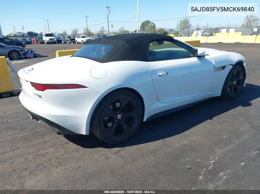 2021 JAGUAR F-TYPE VIN SAJD85FV5MCK69840 — фото 4