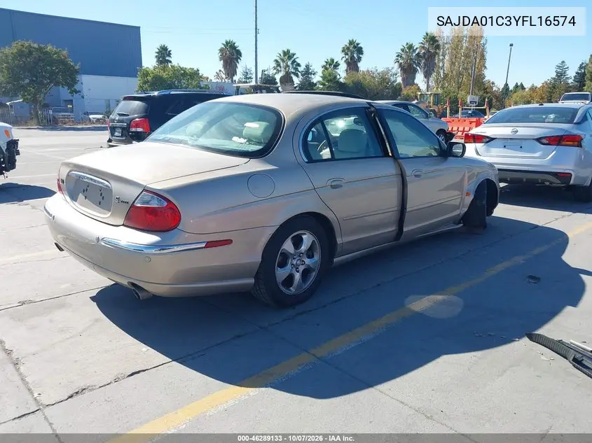 2000 JAGUAR S-TYPE VIN SAJDA01C3YFL16574 — фото 4