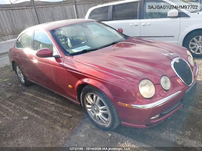 JAGUAR S-TYPE 2004, VIN SAJGA01U74HM97702