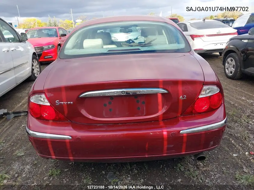 2004 JAGUAR S-TYPE VIN SAJGA01U74HM97702 — фото 16