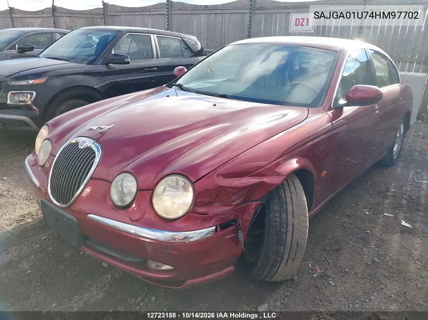 2004 JAGUAR S-TYPE VIN SAJGA01U74HM97702 — фото 6