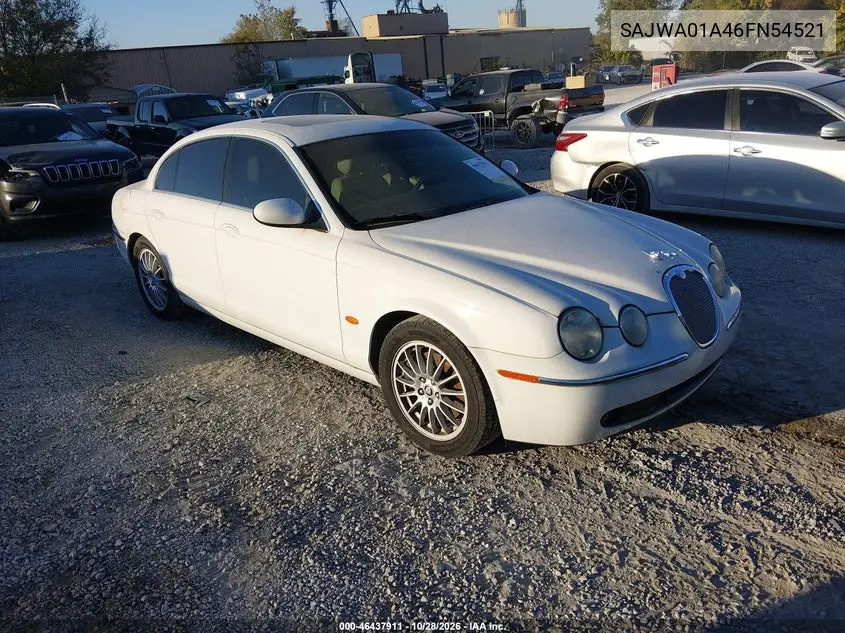 JAGUAR S-TYPE 2006, VIN SAJWA01A46FN54521
