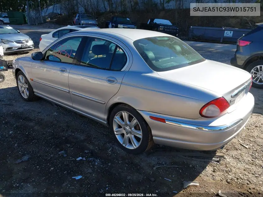 2003 JAGUAR X-TYPE VIN SAJEA51C93WD15751 — фото 3