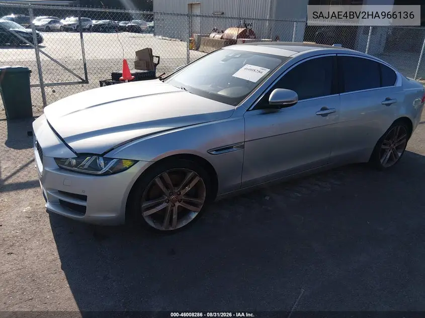 2017 JAGUAR XE VIN SAJAE4BV2HA966136 — фото 2