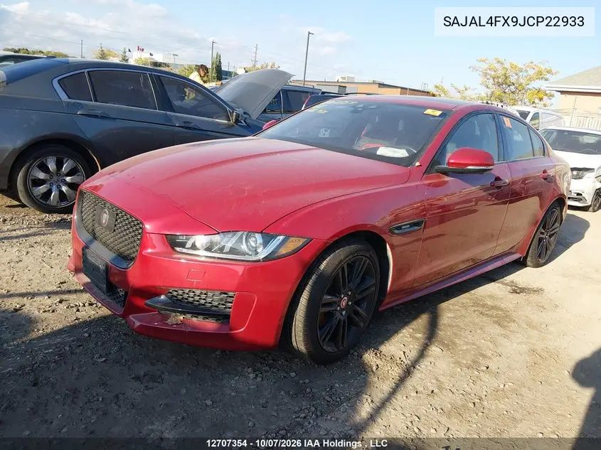 2018 JAGUAR XE VIN SAJAL4FX9JCP22933 — фото 2