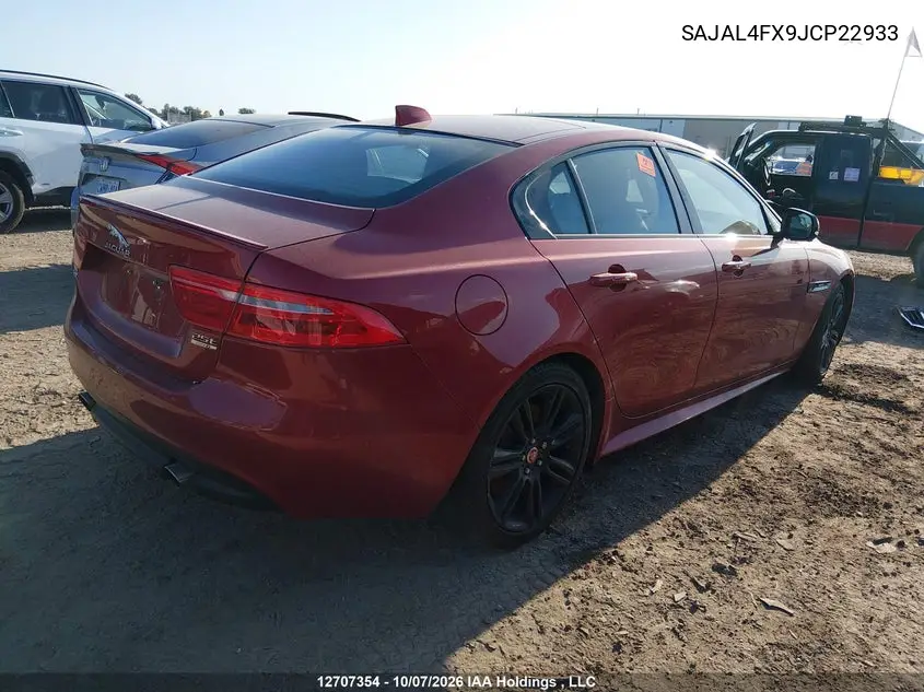 2018 JAGUAR XE VIN SAJAL4FX9JCP22933 — фото 4