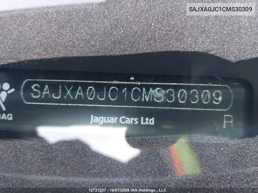 2012 JAGUAR XF VIN SAJXA0JC1CMS30309 — фото 19