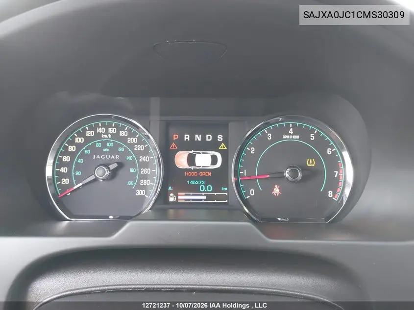 2012 JAGUAR XF VIN SAJXA0JC1CMS30309 — фото 7