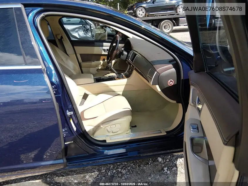 2013 JAGUAR XF VIN SAJWA0E76D8S74678 — фото 5
