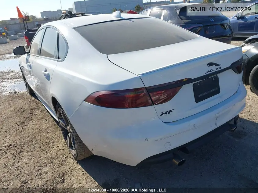2018 JAGUAR XF VIN SAJBL4FX7JCY70289 — фото 3
