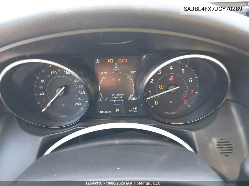 2018 JAGUAR XF VIN SAJBL4FX7JCY70289 — фото 7