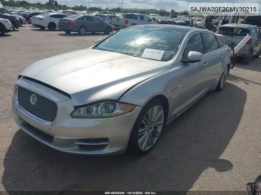 2012 JAGUAR XJ VIN SAJWA2GE2CMV30215 — фото 2