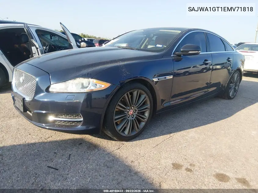 2014 JAGUAR XJ VIN SAJWA1GT1EMV71818 — фото 2