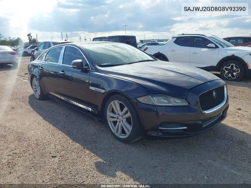 JAGUAR XJ 2016, VIN SAJWJ2GD8G8V93390
