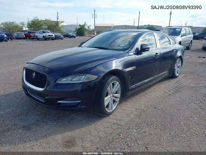 2016 JAGUAR XJ VIN SAJWJ2GD8G8V93390 — фото 2