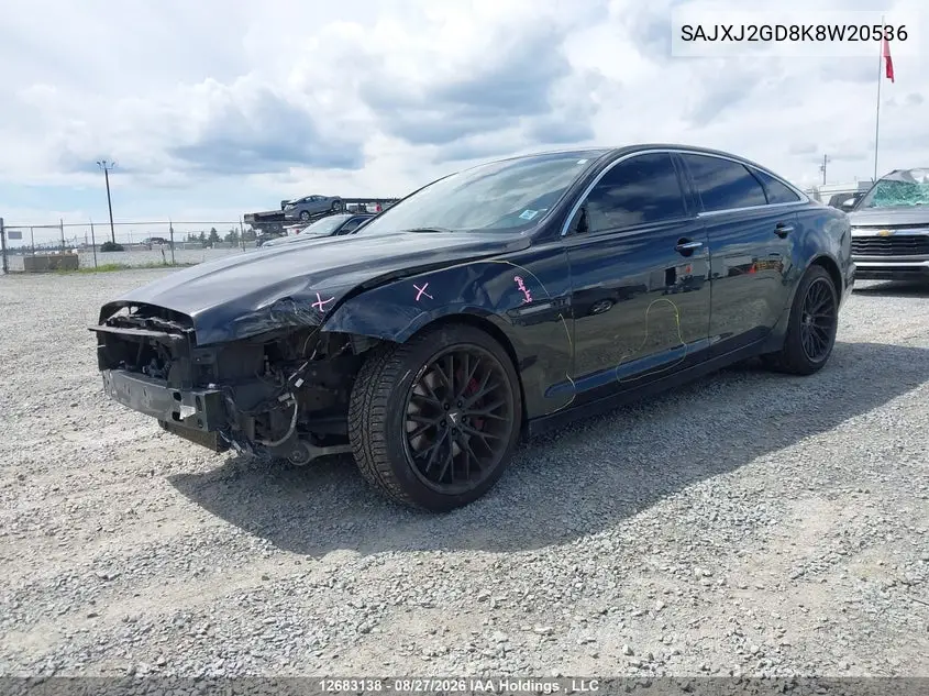 2019 JAGUAR XJ VIN SAJXJ2GD8K8W20536 — фото 2