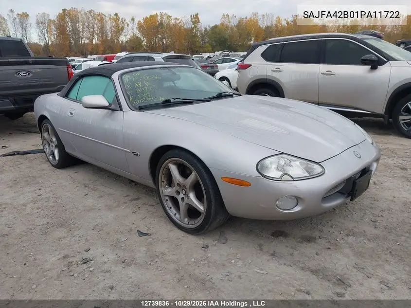 JAGUAR XKR 2001, VIN SAJFA42B01PA11722
