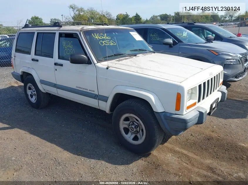 JEEP CHEROKEE 2000, VIN 1J4FF48S1YL230124