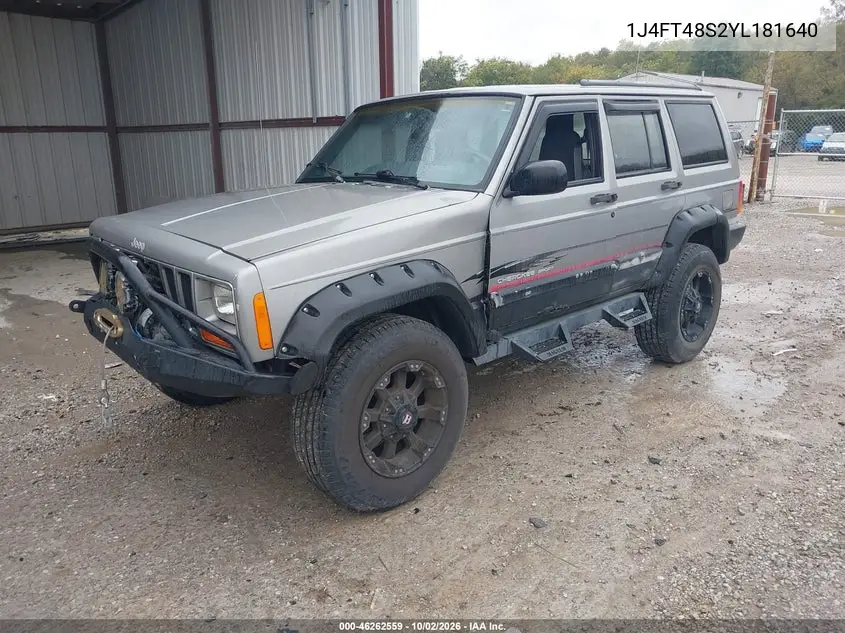 2000 JEEP CHEROKEE VIN 1J4FT48S2YL181640 — фото 2