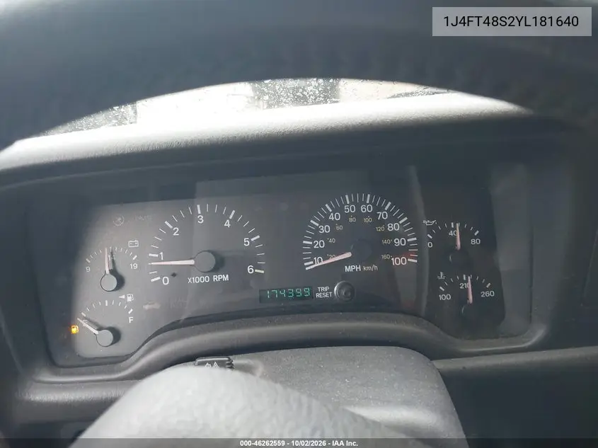 2000 JEEP CHEROKEE VIN 1J4FT48S2YL181640 — фото 7