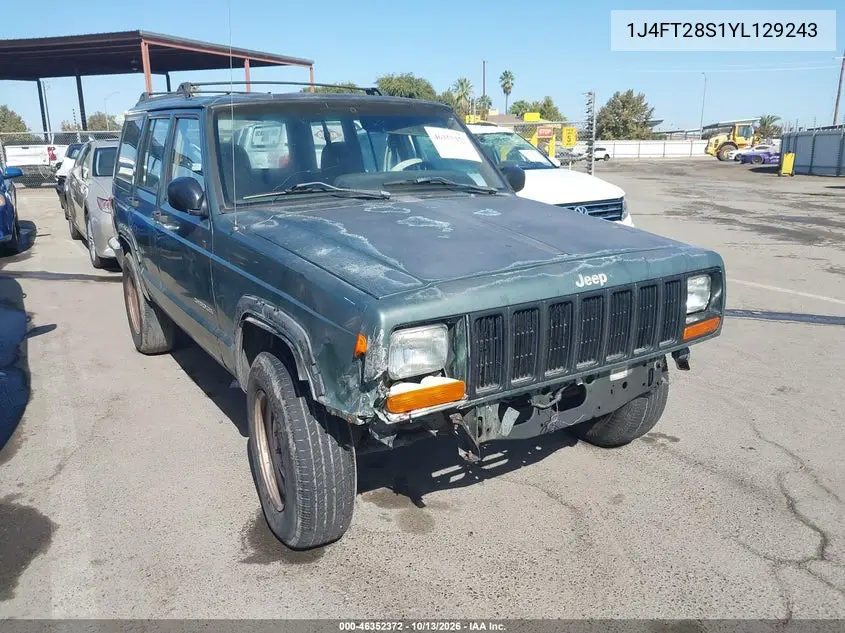 JEEP CHEROKEE 2000, VIN 1J4FT28S1YL129243