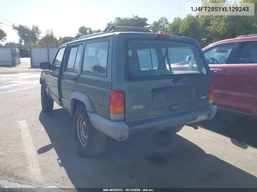 2000 JEEP CHEROKEE VIN 1J4FT28S1YL129243 — фото 3