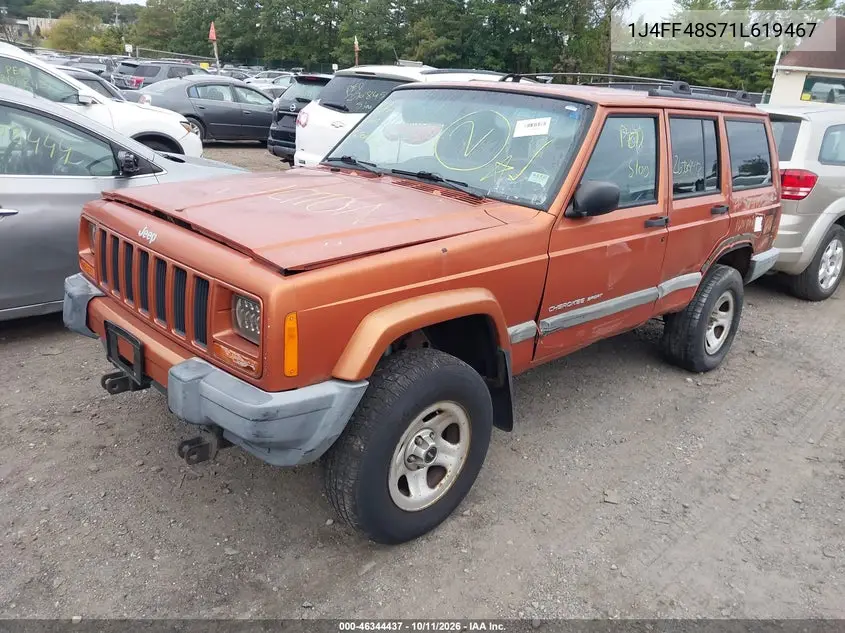 2001 JEEP CHEROKEE VIN 1J4FF48S71L619467 — фото 2