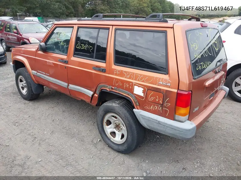 2001 JEEP CHEROKEE VIN 1J4FF48S71L619467 — фото 3