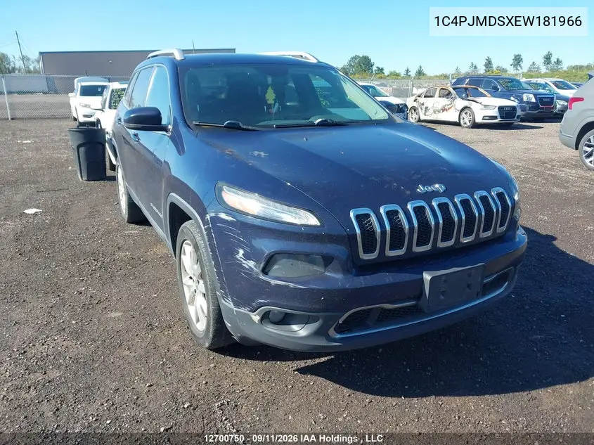 JEEP CHEROKEE 2014, VIN 1C4PJMDSXEW181966
