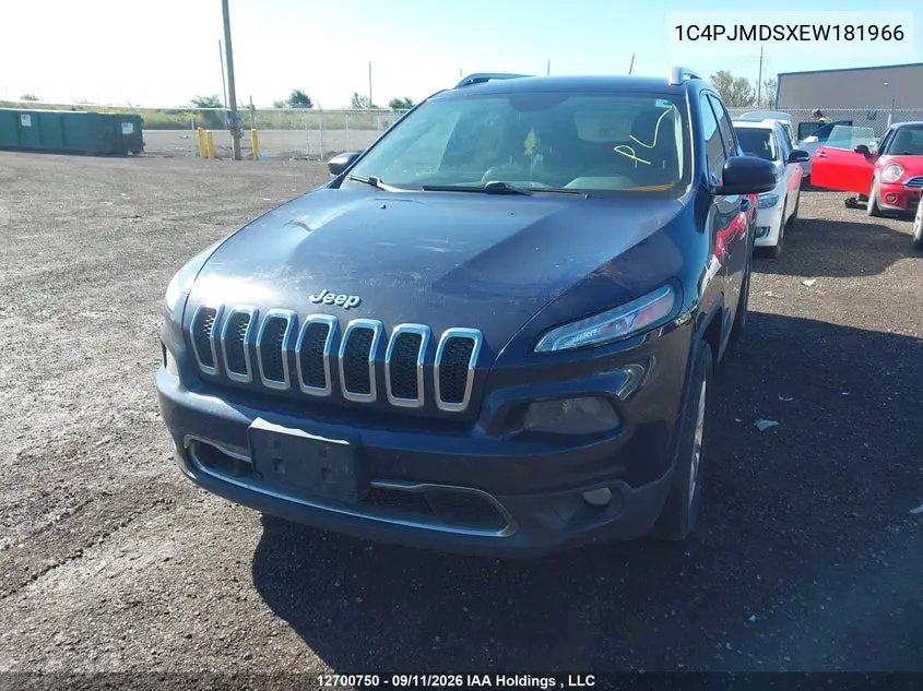 2014 JEEP CHEROKEE VIN 1C4PJMDSXEW181966 — фото 2