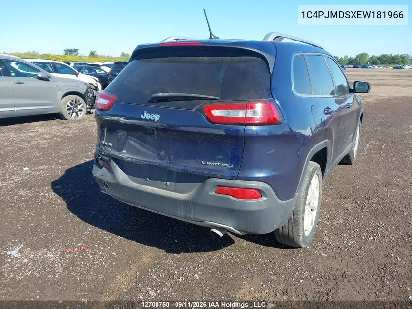 2014 JEEP CHEROKEE VIN 1C4PJMDSXEW181966 — фото 4