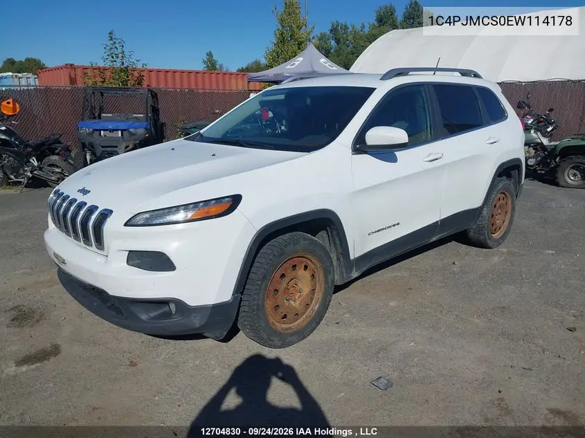 2014 JEEP CHEROKEE VIN 1C4PJMCS0EW114178 — фото 2