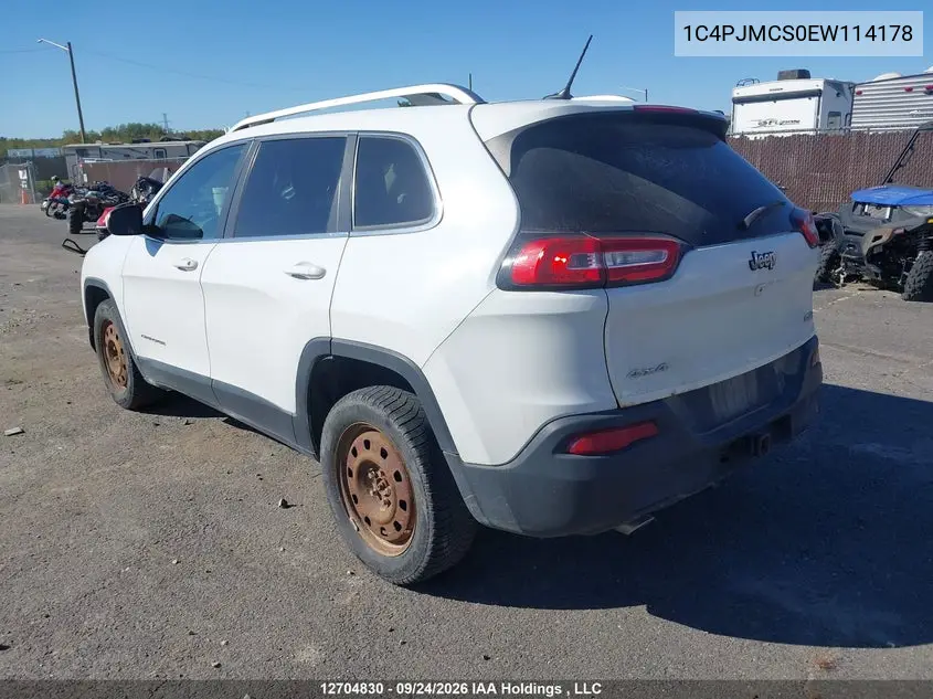2014 JEEP CHEROKEE VIN 1C4PJMCS0EW114178 — фото 3