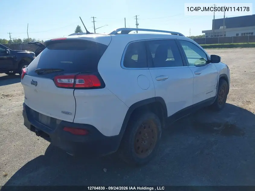 2014 JEEP CHEROKEE VIN 1C4PJMCS0EW114178 — фото 4