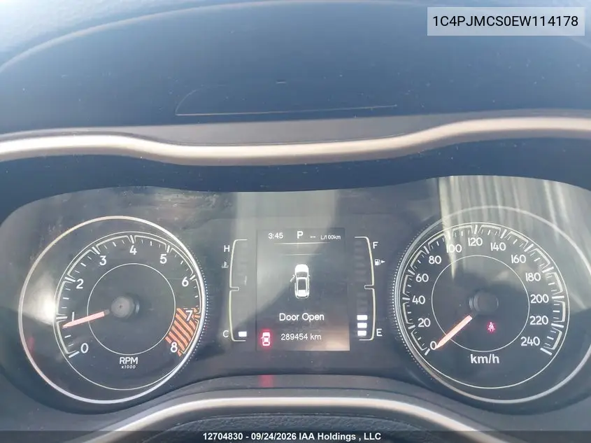 2014 JEEP CHEROKEE VIN 1C4PJMCS0EW114178 — фото 7