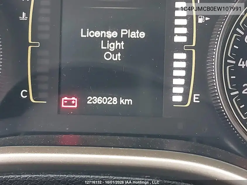 2014 JEEP CHEROKEE VIN 1C4PJMCB0EW107991 — фото 15