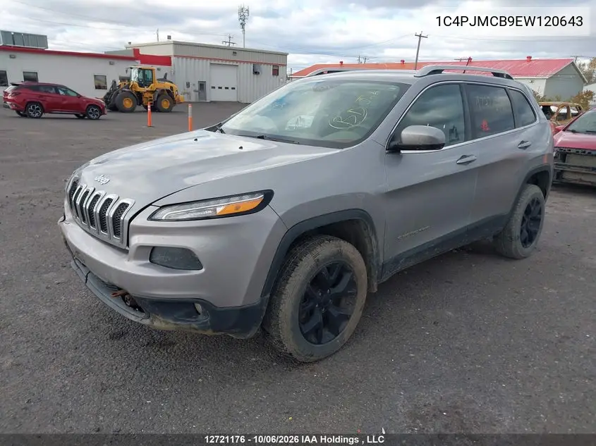 2014 JEEP CHEROKEE VIN 1C4PJMCB9EW120643 — фото 2
